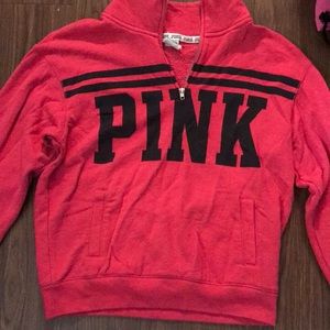 PINK half-zip sweatshirt